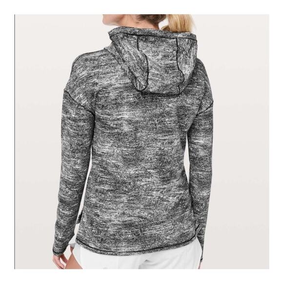 Lululemon Pullover Forever Endeavour Long Sleeve Size 10 Rush Jacquard Black Whi - Picture 8 of 13